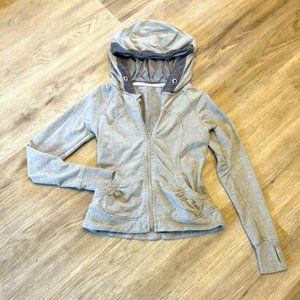 LULULEMON lightweight zip up scuba hoodie sweater with lacy mesh